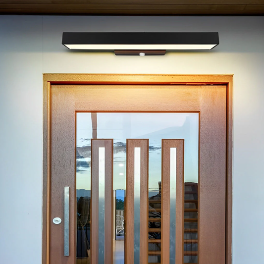 Long Strip Outdoor LED Sconce, Black