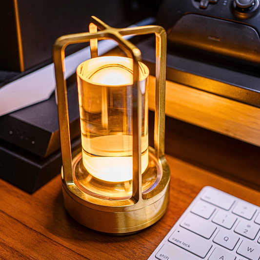 Crystal Lantern Cordless Table Lamp