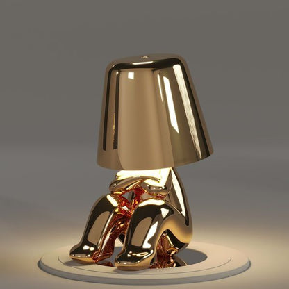 Italian Thinker Brothers Lamp, Gold