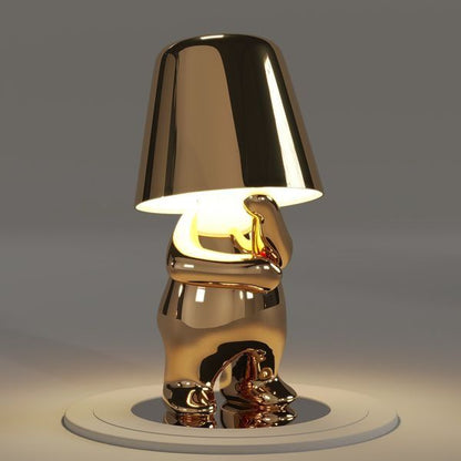 Italian Thinker Brothers Lamp, Gold