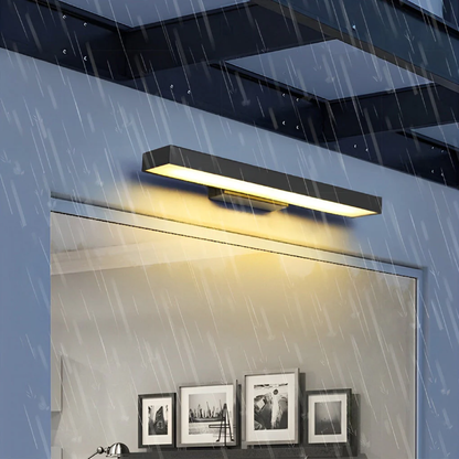 Long Strip Outdoor LED Sconce, Black
