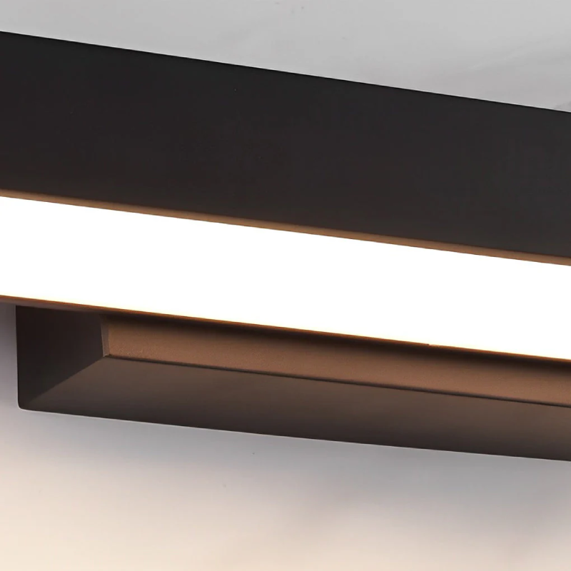 Long Strip Outdoor LED Sconce, Black