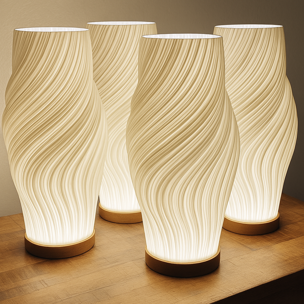French Cream 3D Desk Lamp, Bulk Case