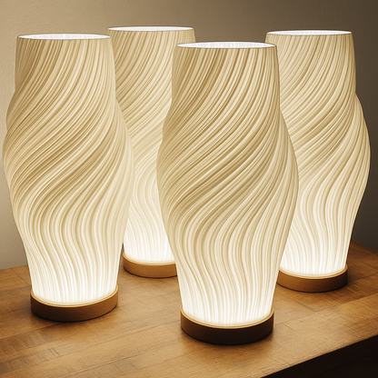 French Cream 3D Desk Lamp, Bulk Case