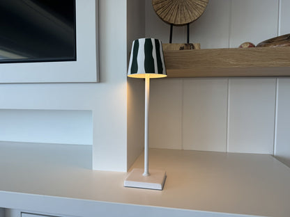Modern LED Lamp, Patterned Shade