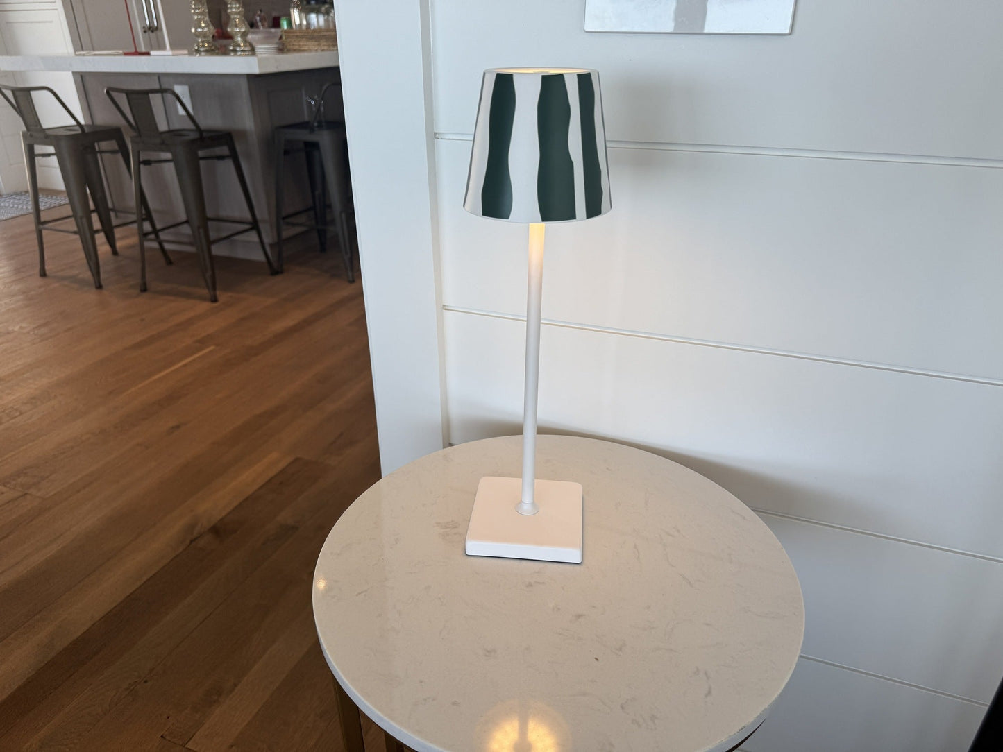 Modern LED Lamp, Patterned Shade
