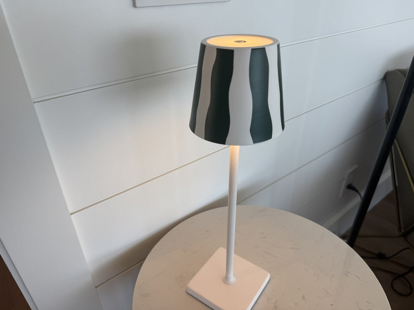 Modern LED Lamp, Patterned Shade