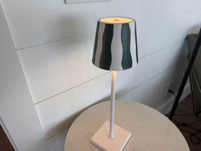 Modern LED Lamp, Patterned Shade