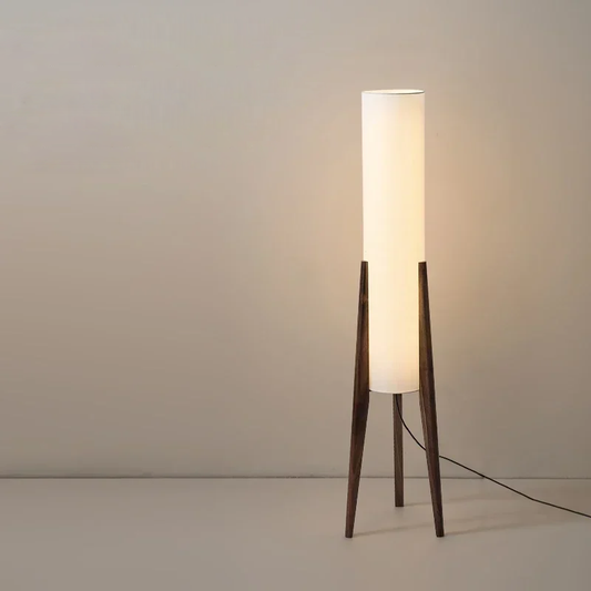 Japanese Solid Walnut Floor Lamp