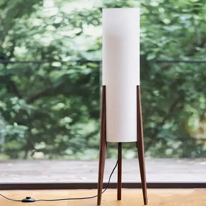 Japanese Solid Walnut Floor Lamp