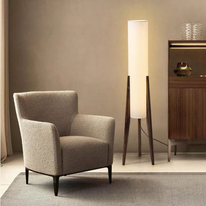 Japanese Solid Walnut Floor Lamp