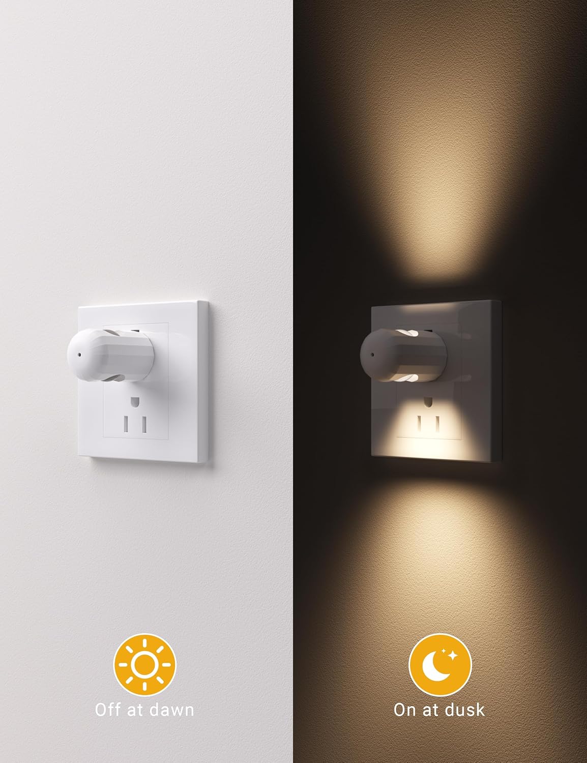 Plug-In LED Night Lights, 2700K