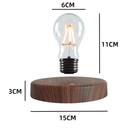 Levitating Lamp with Wooden Base