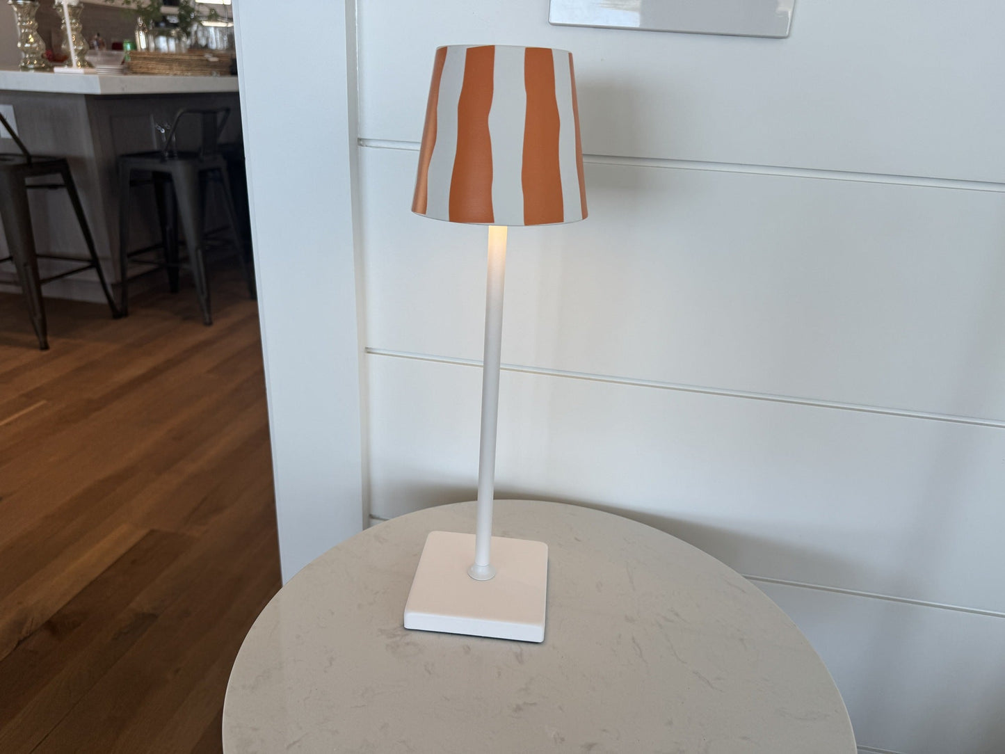 Modern LED Lamp, Patterned Shade