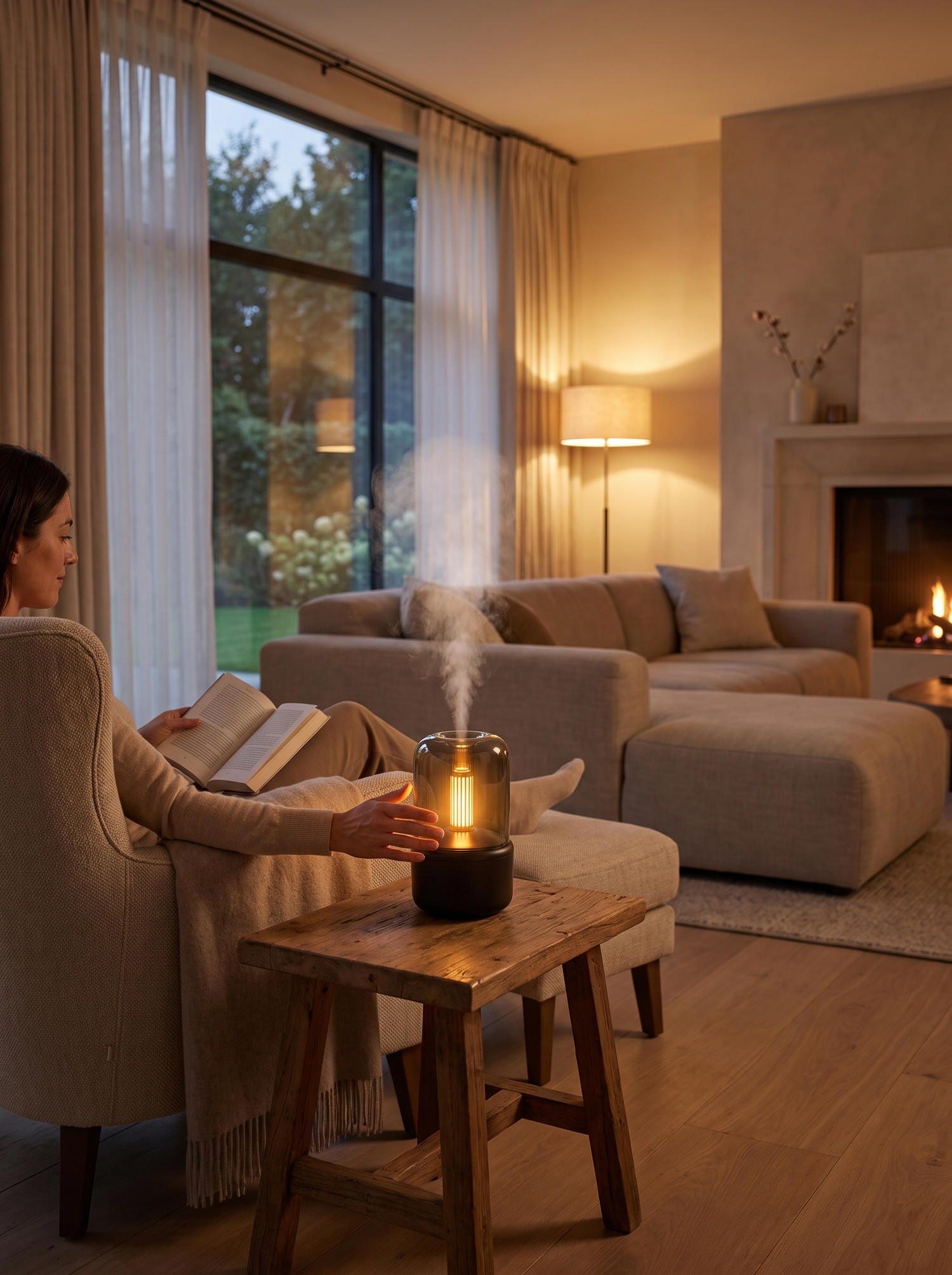 Candlelight Flame Aroma Diffuser Lamp lifestyle 3