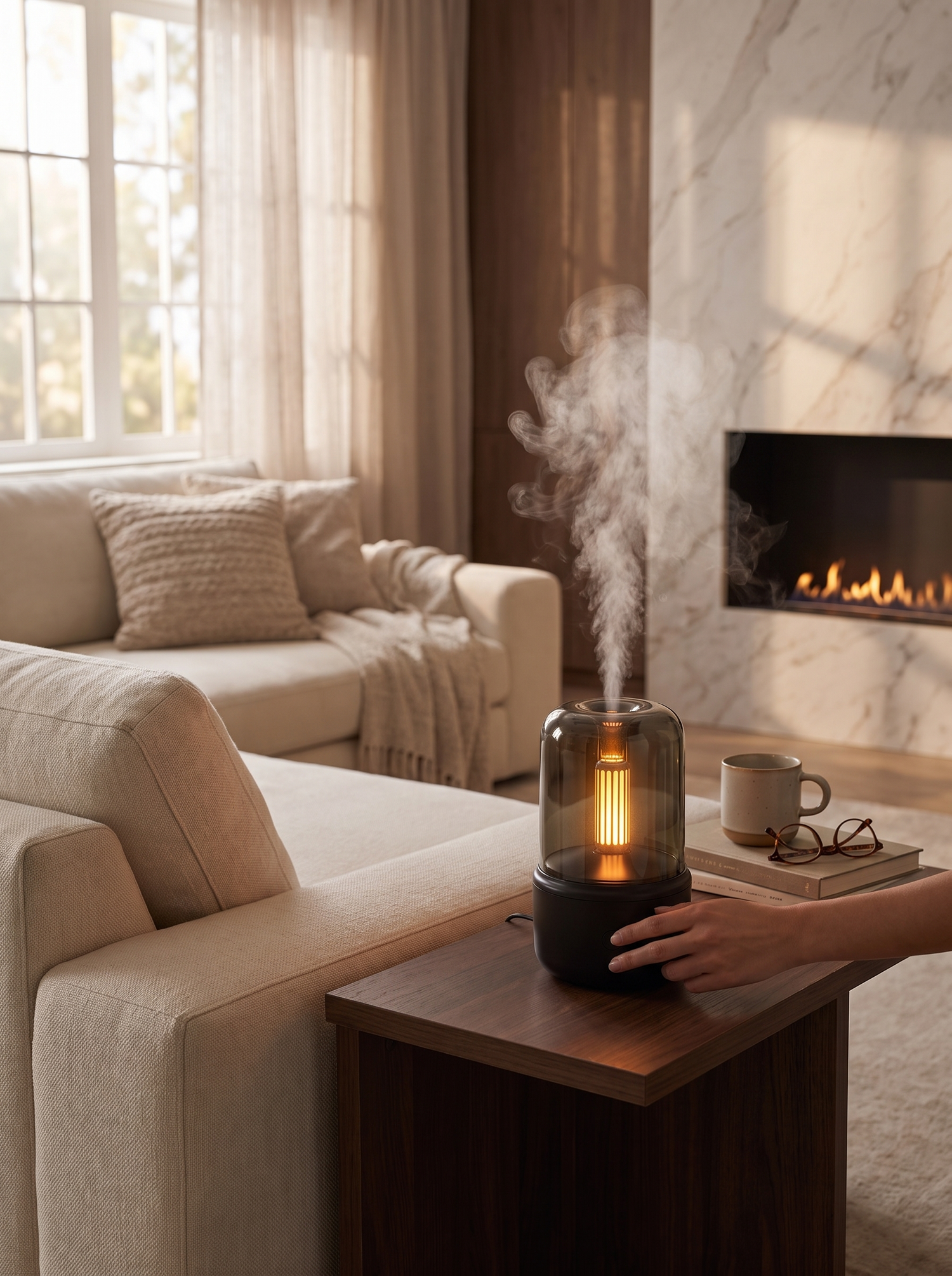 Candlelight Flame Aroma Diffuser Lamp lifestyle 2