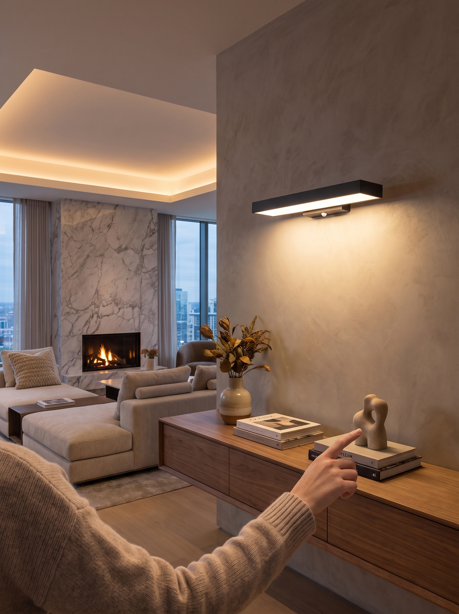 Long Strip Outdoor LED Sconce lifestyle 1