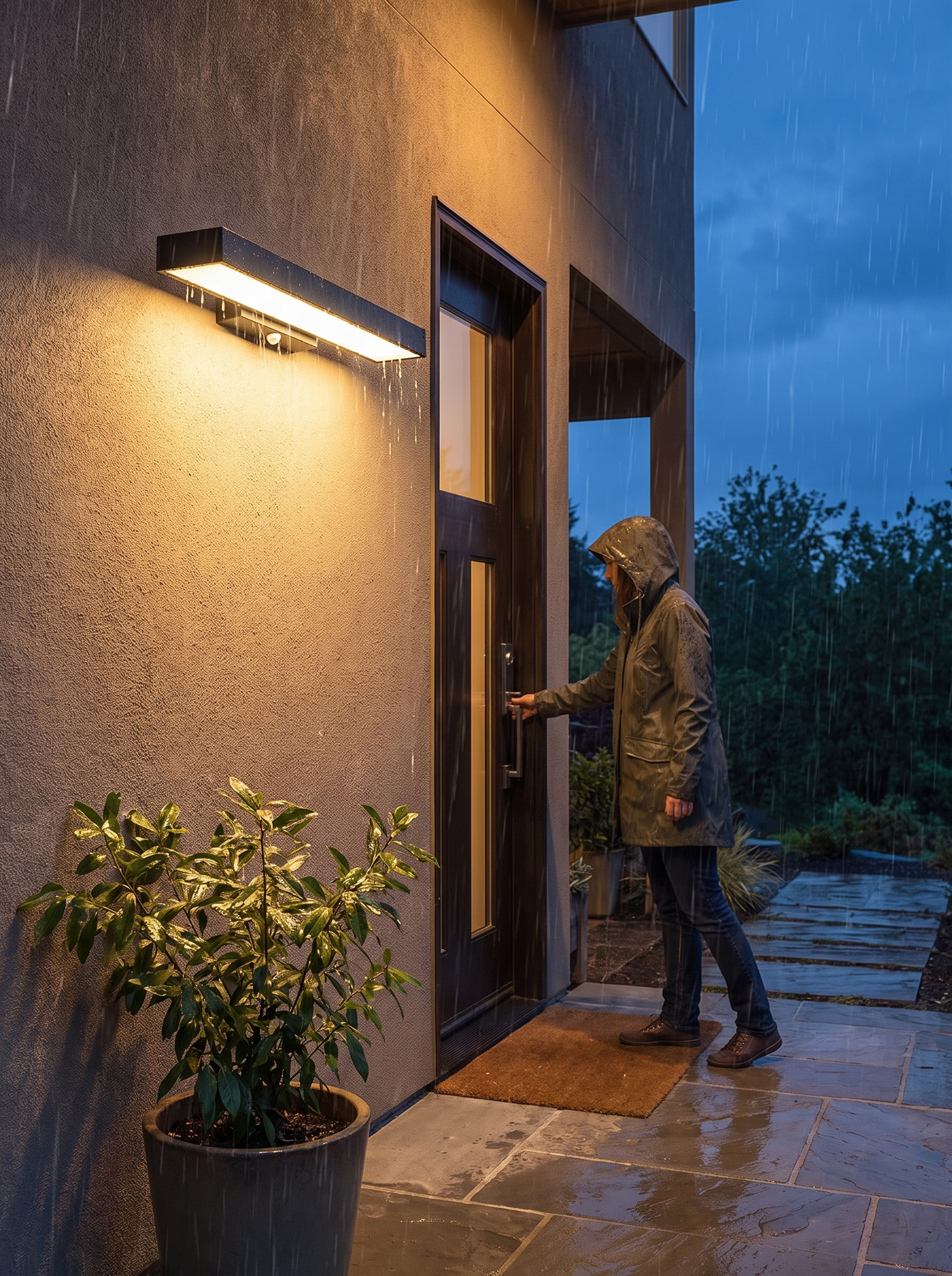 Long Strip Outdoor LED Sconce lifestyle 2