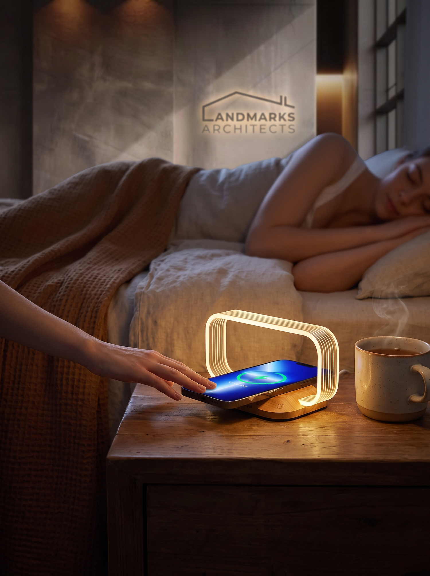 Chi Charging Lamp lifestyle 1