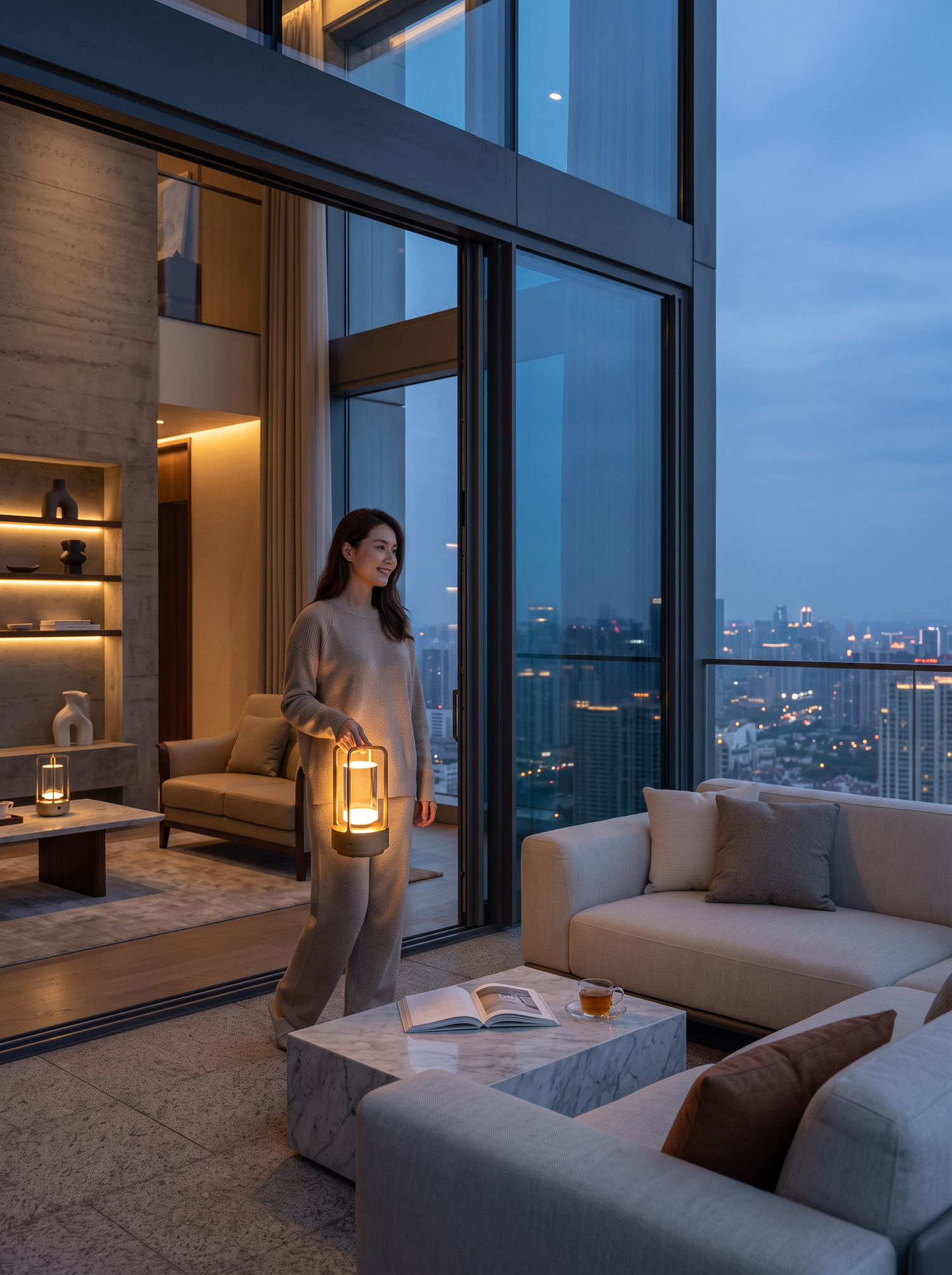 Crystal Lantern Cordless Table Lamp lifestyle 2