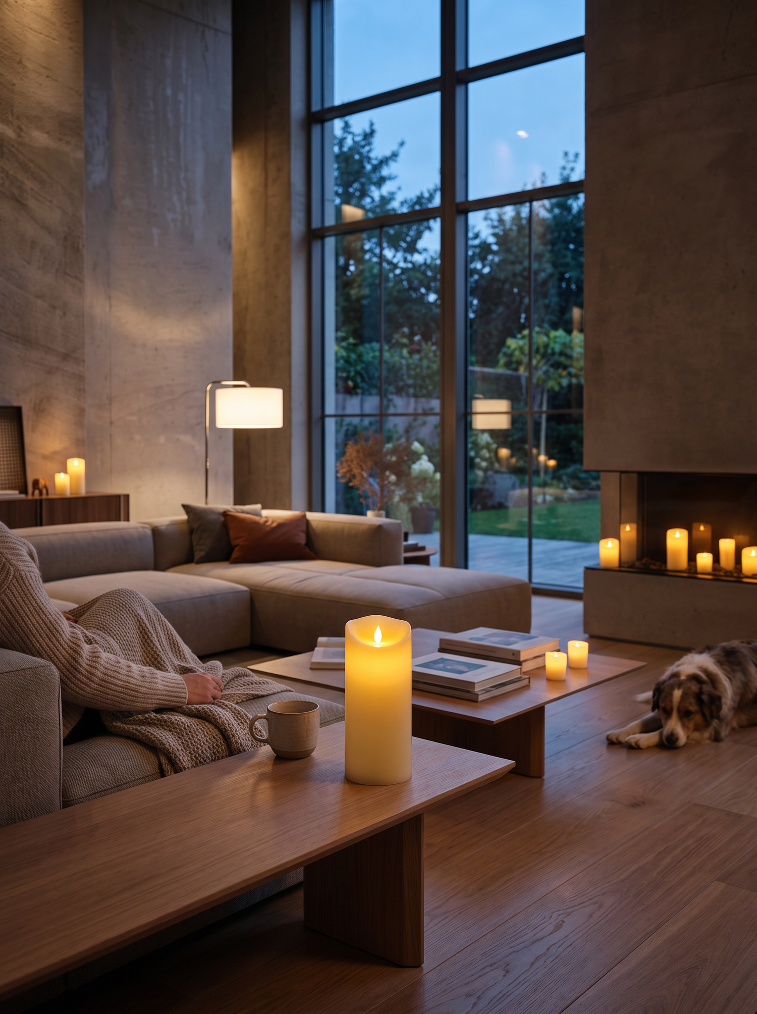 Cozy Outdoor Flameless LED Candle lifestyle 3