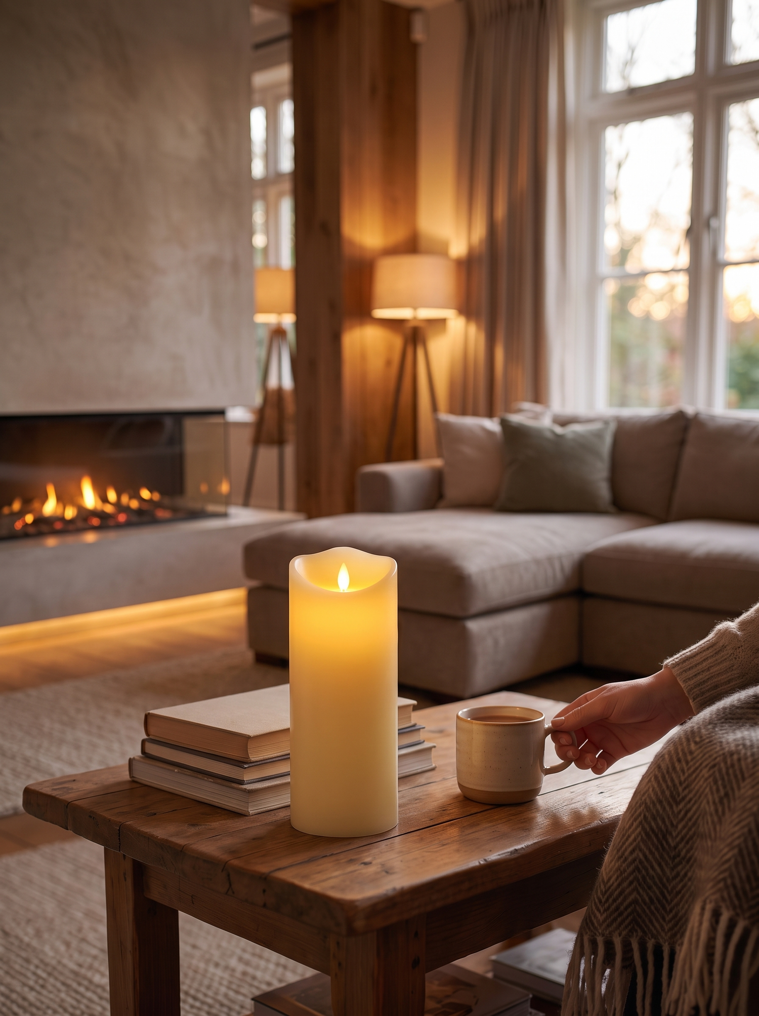 Cozy Outdoor Flameless LED Candle lifestyle 2